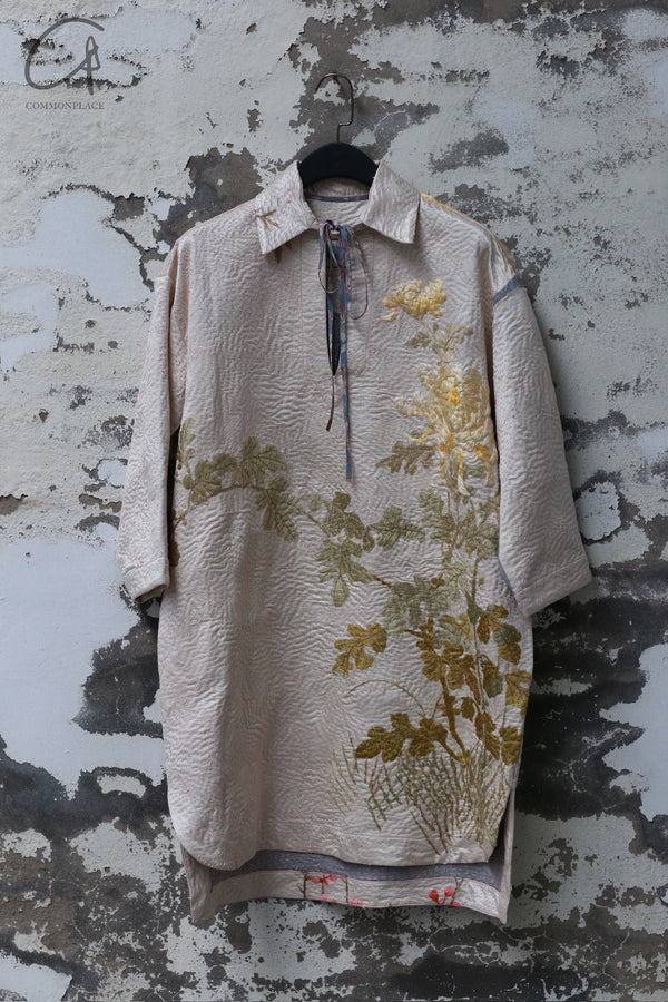 By Walid PRISCILLA dress Silk Orphanage UK Handmade embroidery BW-140013W-TR Natural